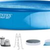 Intex 18′ x 48″ Inflatable Above Ground Swimming Pool with Ladder, Pump