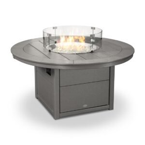 POLYWOOD 48″ Round Fire Pit Table