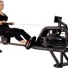 Sunny Health and Fitness Obsidian Surge Water Rowing Machine