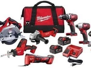 Milwaukee M18 Cordless Combo Kit (7-Tool) with Two 3.0 Ah Batteries, Charger and Tool Bag